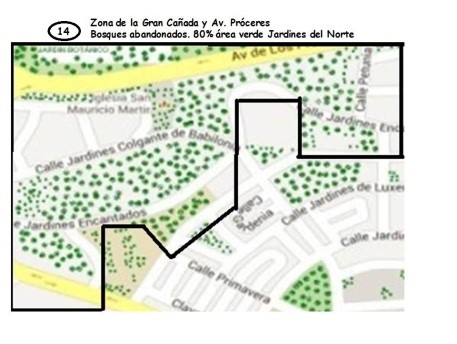 Zona forestal Jardines del Norte